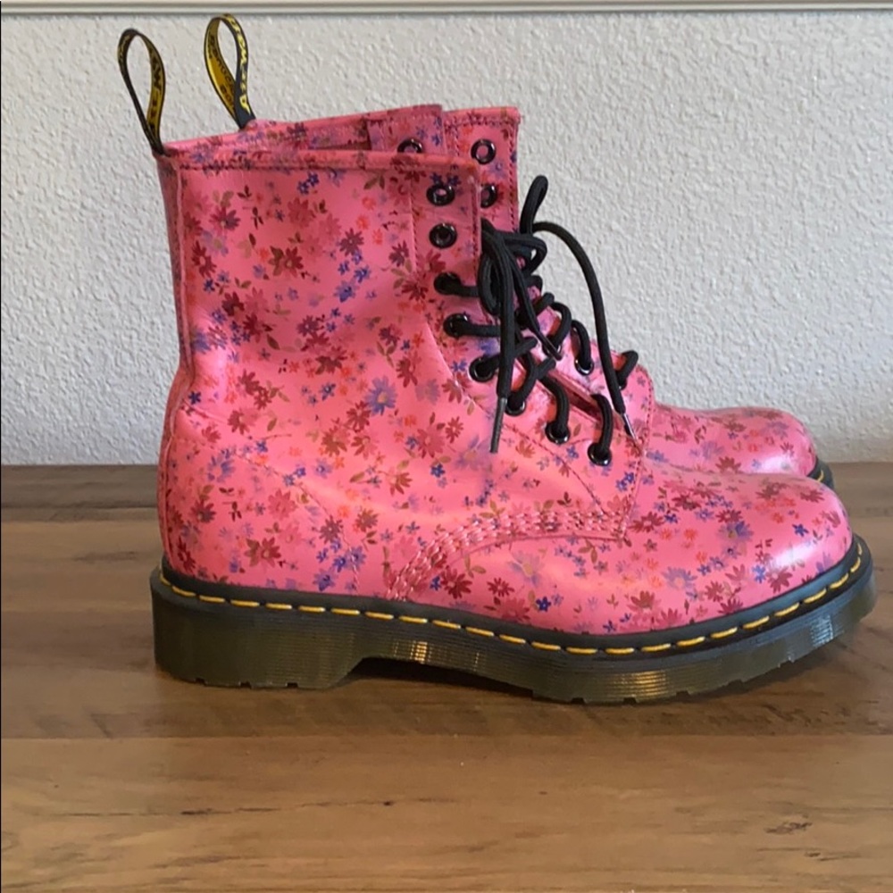 Women’s Floral Dr Marten boots.
